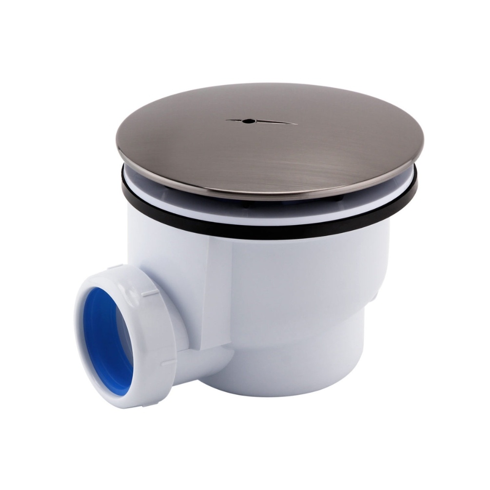 Product Cut out image of the JTP Vos Brushed Black Shower Waste